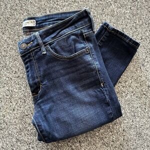 Abercrombie Fitch Jeans 2 Long 26x31 Mid Rise Jegging AF Denim Dark Wash